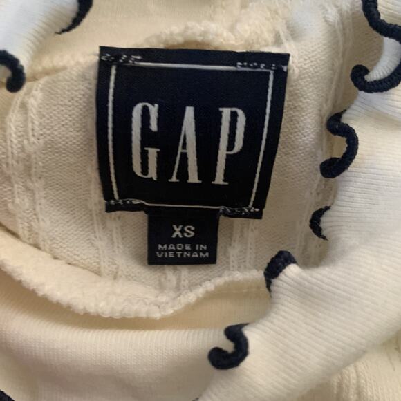 NWT GAP WOMEN'S PONTELLE KNIT MOCK NECK BANDED BOTTOM ANTIQUE WHITE SWEATER XS - Picture 3 of 7